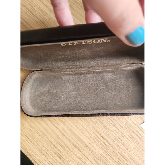 Stetson Brown Leather Glasses Case - Picture 5 of 5